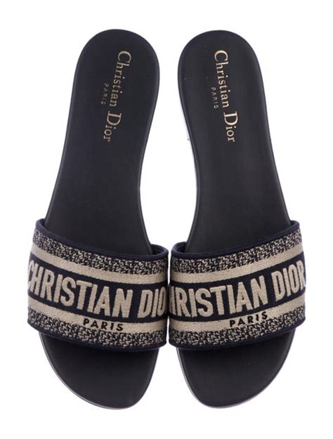 dior slides black and white|christian dior slides.